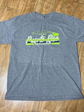 Puerto Rico Island Paradise Graphic Tee - Gray
